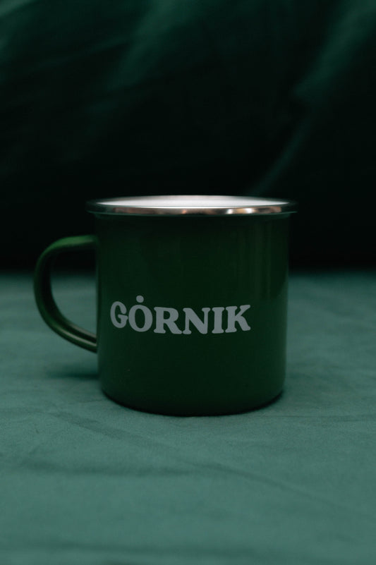 Kubek emaliowany Górnik zielony